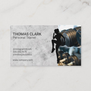 Personal Trainer Weights Business Card