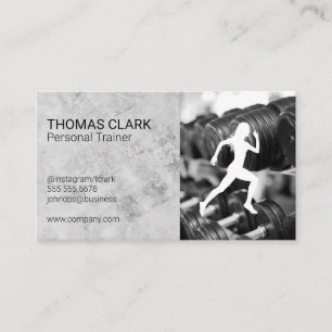 Personal Trainer Weights Runner Business Card
