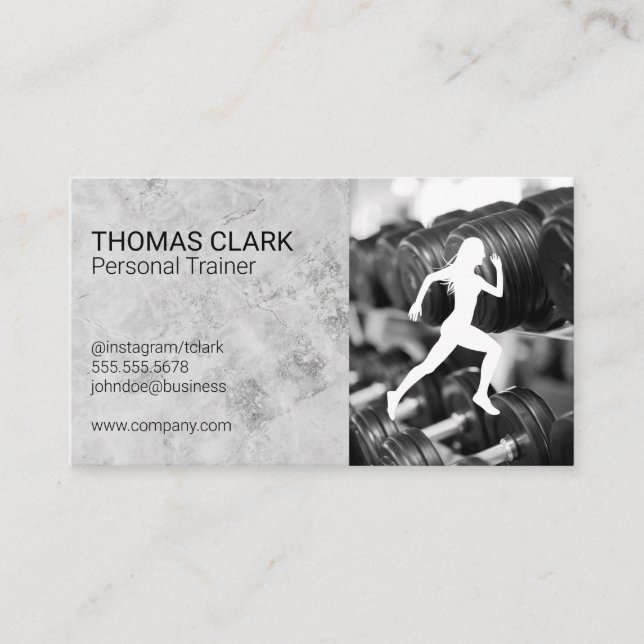 Personal Trainer | Weights | Runner Business Card (Front)