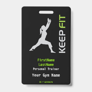 Personal Trainer, Yoga Instructor Badge ID Badge