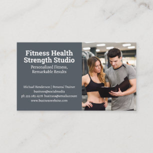 Personal Training Going Over Client Results Business Card