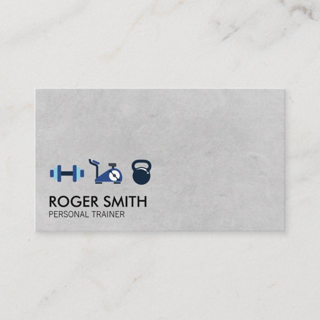 Personal Training Gym Equipment Business Card (Front)