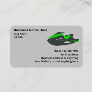 Personal Watercraft Sales And Repair Business Card