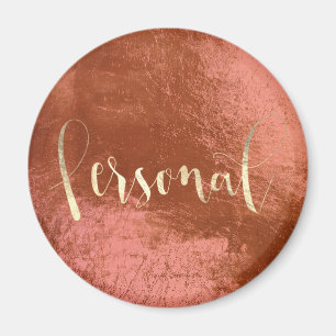 Personal Weekly Planner Pink Blush Copper Gold Magnet