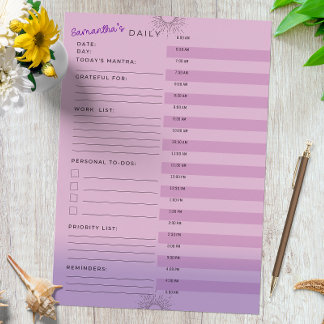 Personal Work Planner, To Do, Reminder, Mantra Notepad