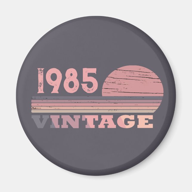 Personaliazed forty vintage 40th birthday party magnet (Front)