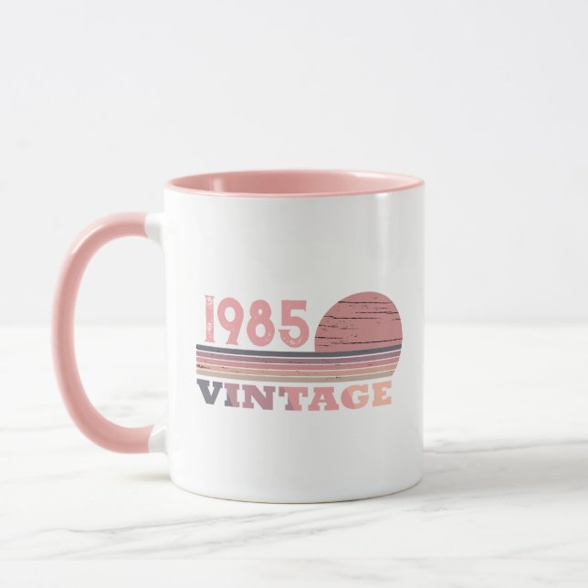 Personaliazed forty vintage 40th birthday party mug (Left)