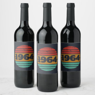 Personaliazed sixty vintage 60th birthday gifts wine label