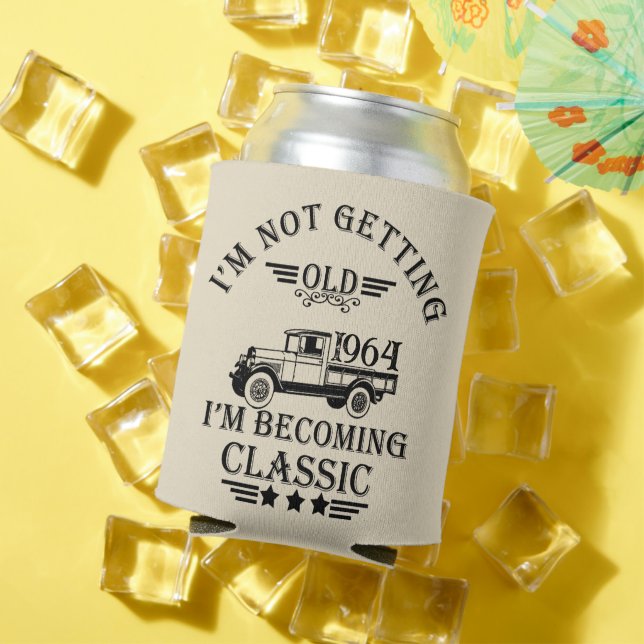 Personaliazed sixty vintage 60th birthday party can cooler (In Situ Summer)