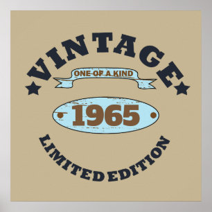 Personaliazed sixty vintage 60th birthday party poster
