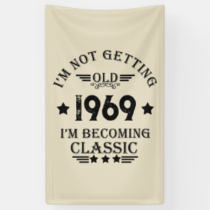 Personaliazed vintage 50th birthday party banner