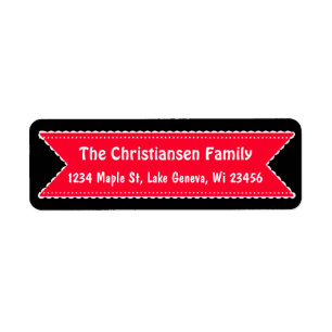 Personalied Christmas Black Red Festive Holiday