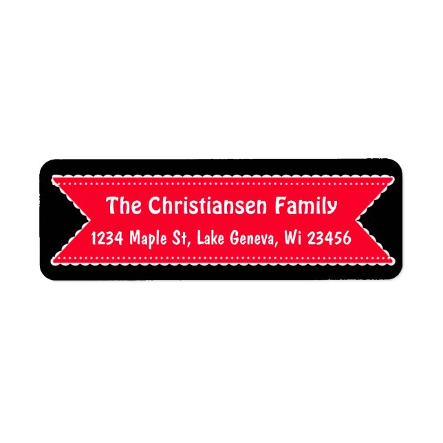 Personalied Christmas Black Red Festive Holiday (Front)