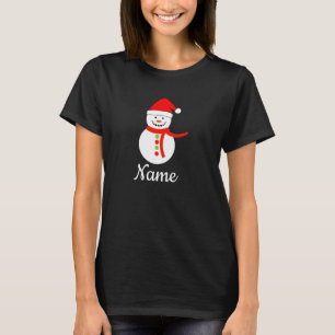 Personalied Name Snowman Christmas T-Shirt