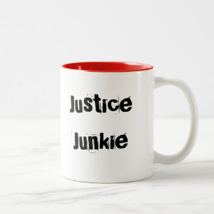 Personalisable Lawyer Solicitor Justice Junkie Fun Two-Tone Coffee Mug