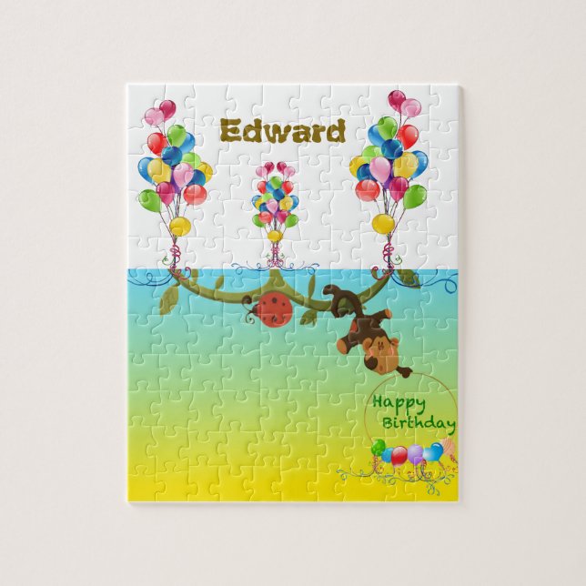 Personalisable Puzzle Birthday theme  (Vertical)
