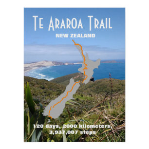Personalisable Te Aroroa Trail Poster