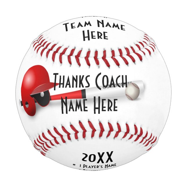 Personalisation BASEBALL BALL for Coaches/Players (Front)