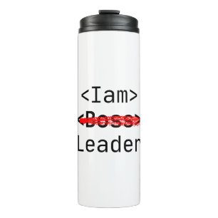 Personalisation iam leader not boos thermal tumbler