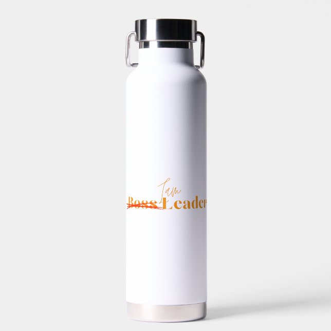 Personalisation iam leader not boos water bottle (Front)