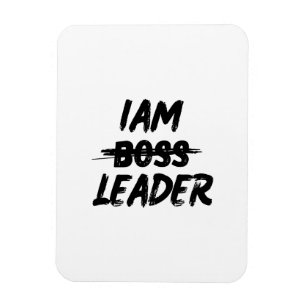 Personalisation photo magnet iam leader not boos