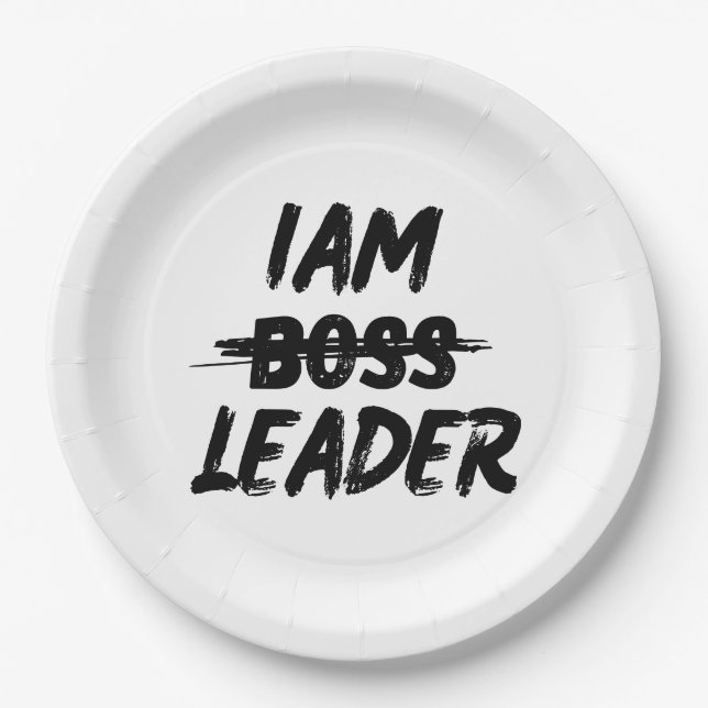 Personalisation plates iam leader not boos (Front)