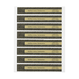 Personalise:  100th Birthday Theme Return Address Wrap Around Label