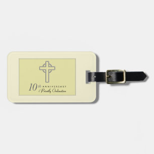 Personalise, 10th Anniversary of Priest Embossed Luggage Tag