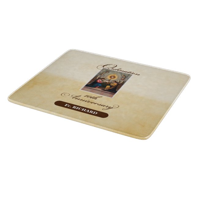 Personalise, 10th Ordination Anniversary Angels Cutting Board (Corner)