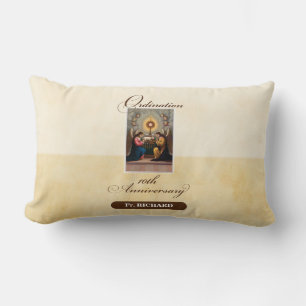Personalise, 10th Ordination Anniversary Angels Lumbar Cushion
