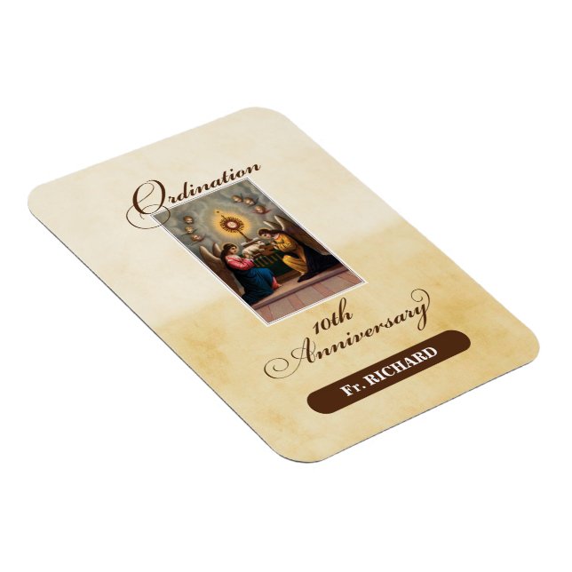 Personalise, 10th Ordination Anniversary Angels Magnet (Right Side)