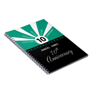 Personalise, 10th Year Employee Anniversary Notebook