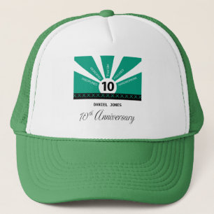 Personalise, 10th Year Employee Anniversary Trucker Hat