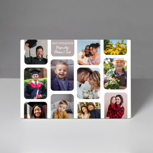Personalise 11 Photos Modern Elegant Any Occasion Plaque