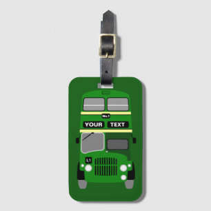 Personalise 1960s Liverpool Double Decker bus Luggage Tag