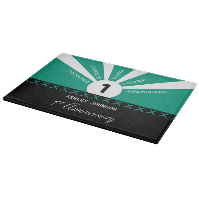 Personalise, 1st Year Employee Anniversary Cutting Board (Corner)