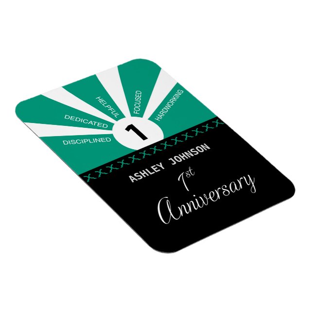Personalise, 1st Year Employee Anniversary Magnet (Right Side)