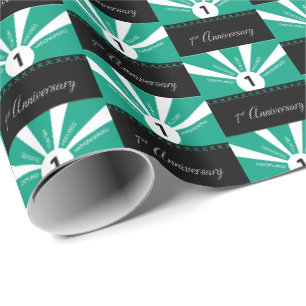 Personalise, 1st Year Employee Anniversary Wrapping Paper