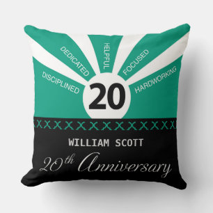 Personalise, 20th Yr Business Employee Anniversary Cushion