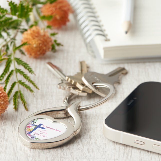 Personalise, 25th Anniversary Nun Religious Life Key Ring (Side)