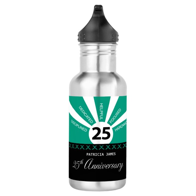 Personalise, 25th Year Employee Anniversary 532 Ml Water Bottle (Right)