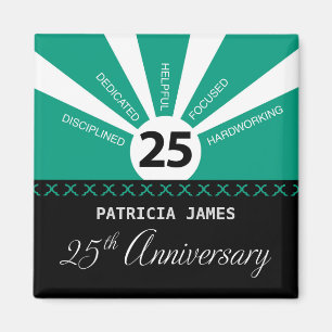 Personalise, 25th Year Employee Anniversary Magnet