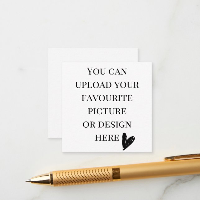 Personalise 2.5" x 2.5" enclosure card- square card (Front/Back In Situ)