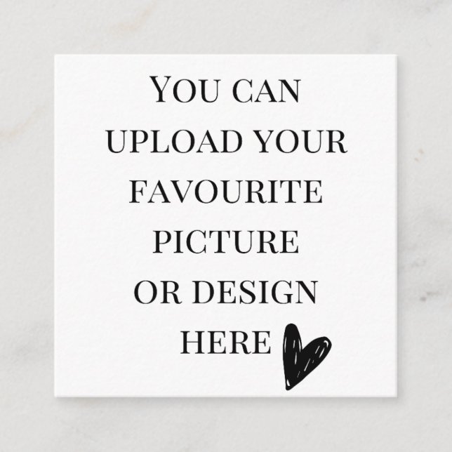 Personalise 2.5" x 2.5" enclosure card- square card (Front)