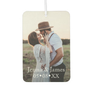 Personalise 2 Photo Make it Unique Anniversary Car Air Freshener