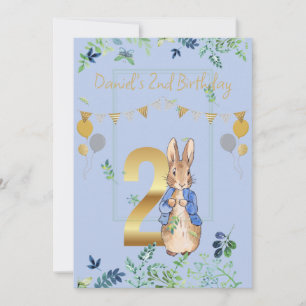 Personalise 2nd Birthday Peter the Rabbit Invitation