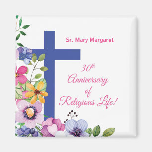 Personalise, 30th Anniversary Nun Religious Life Magnet