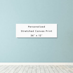 Personalise 36" x 12" Stretched Canvas Print