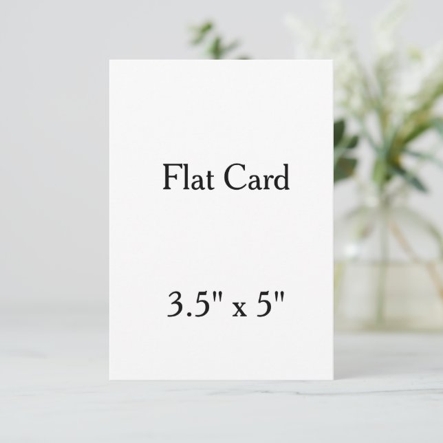 personalise 3.5" x 5" Squared Flat Card (Standing Front)