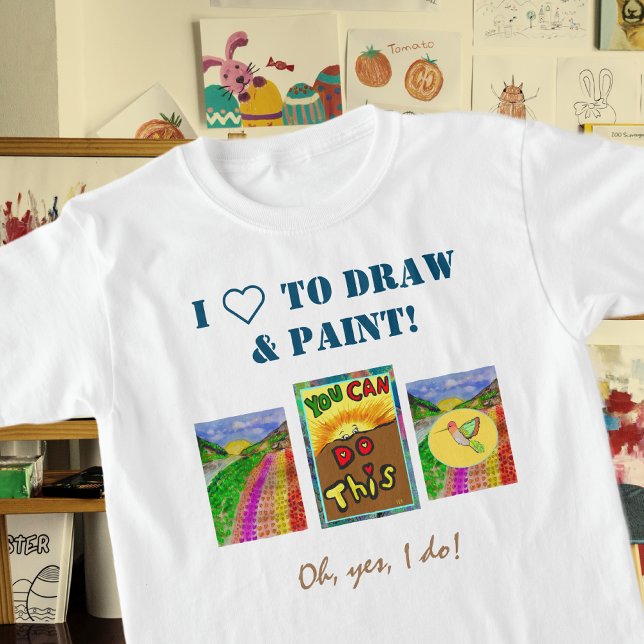 Personalise 3-Photo Panel and Text Template T-Shirt (Creator Uploaded)